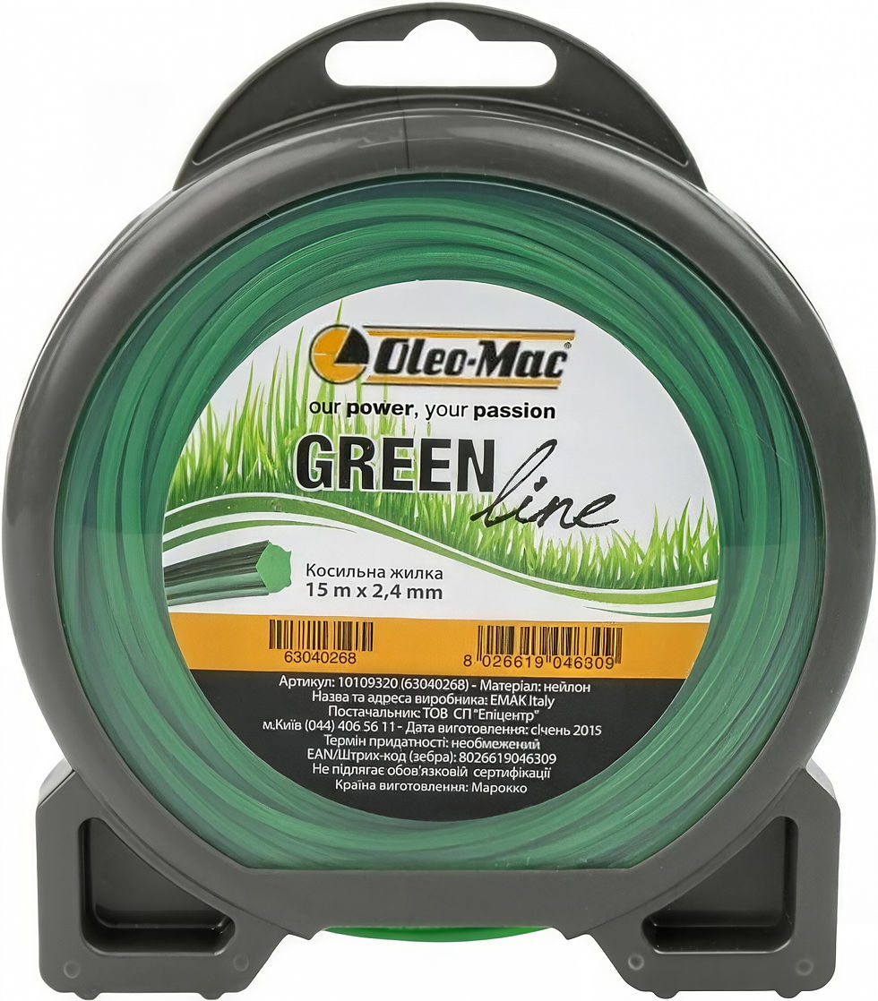 Струна косильна Greenline 2,4 х 15 м зірочка Oleo-Mac 63040268