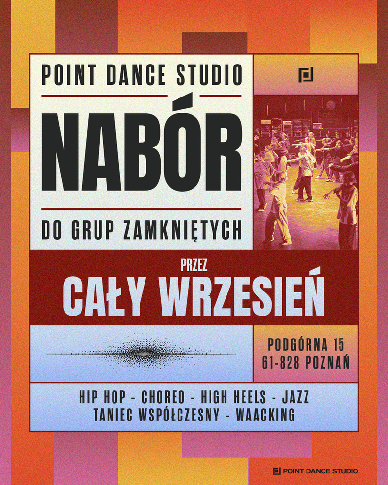 Recruitment for closed groups 2026/2027 at Point Dance Studio