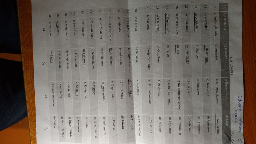Tarea # 4 Test: Tipos de Temperamento