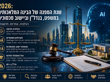 2026: שנת המפנה של הבינה המלאכותית במשפט, בנדל"ן וביישוב סכסוכים