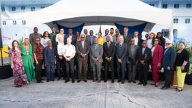 Group photo of officials from the USVI, Royal Caribbean Group, CTI and iCON