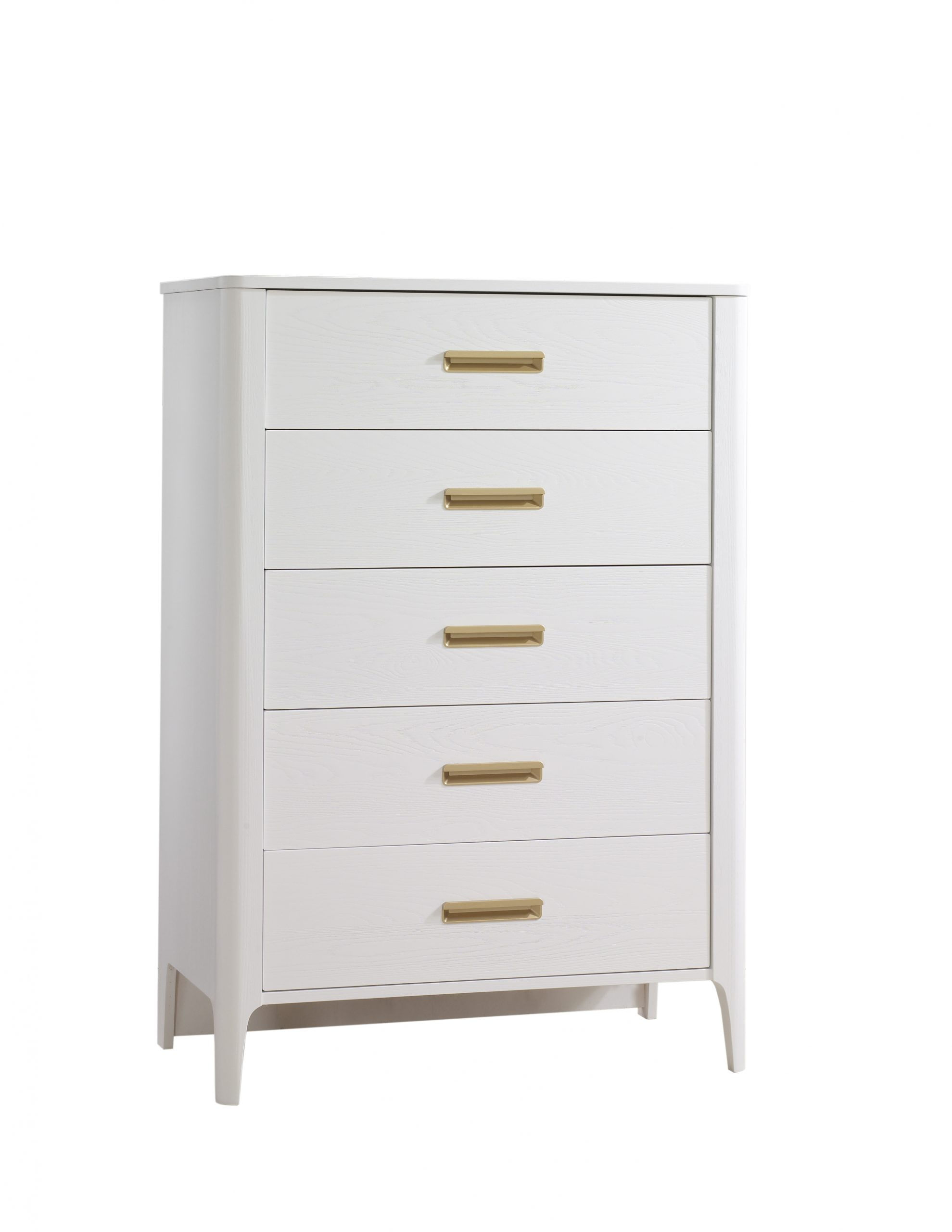 Palo 5 Drawer Tall Chest in White Finish