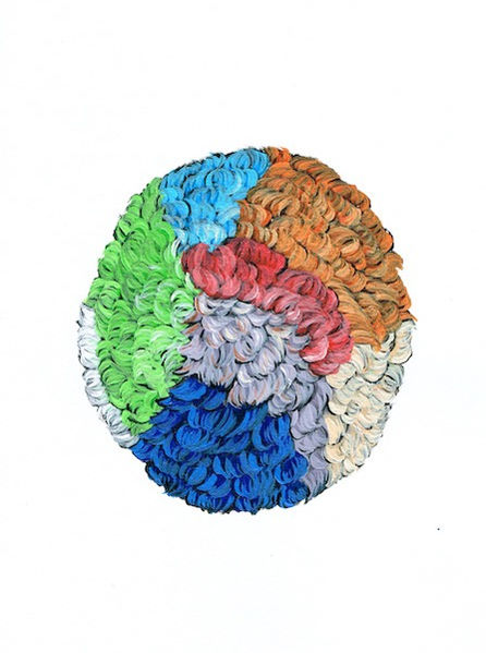 Kana mick, mick studio, painting, art, printshop, prints Fell-Ball II soft ball.jpg