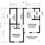 Thumbnail: Plan 22-111 (496 Sq Ft -  1Bed/1Bath)