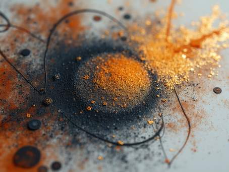 Gold and charcoal