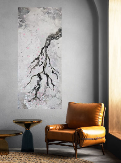 Thumbnail: Pale Blossom 1 - Cherry Blossom Painting Series
