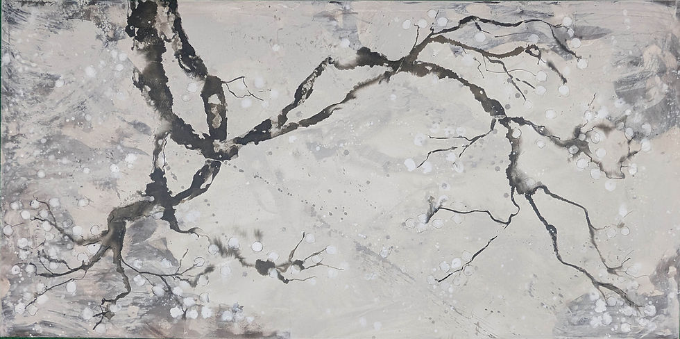 Thumbnail: White Blossom 1 - Cherry Blossom Painting Series