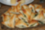 Spinach and fetta triangles