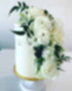 white organic cascade