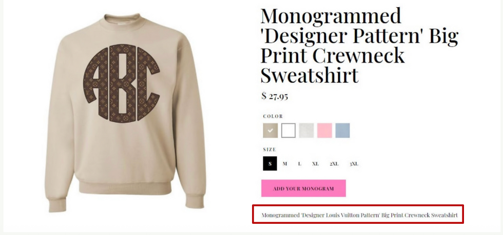 The United Monograms Dupe
