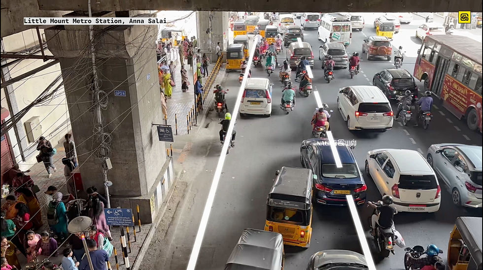 Signs near the station entrance gates indicate pickup/drop-off zones, but road markings do not reflect that. For someone driving, the signs are too small to notice and the road markings suggest that vehicles can drive through.