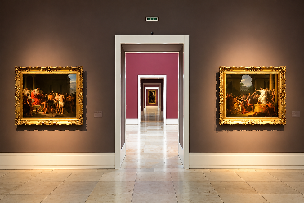 Historic museum gallery, illustrating perspective and presence in public speaking