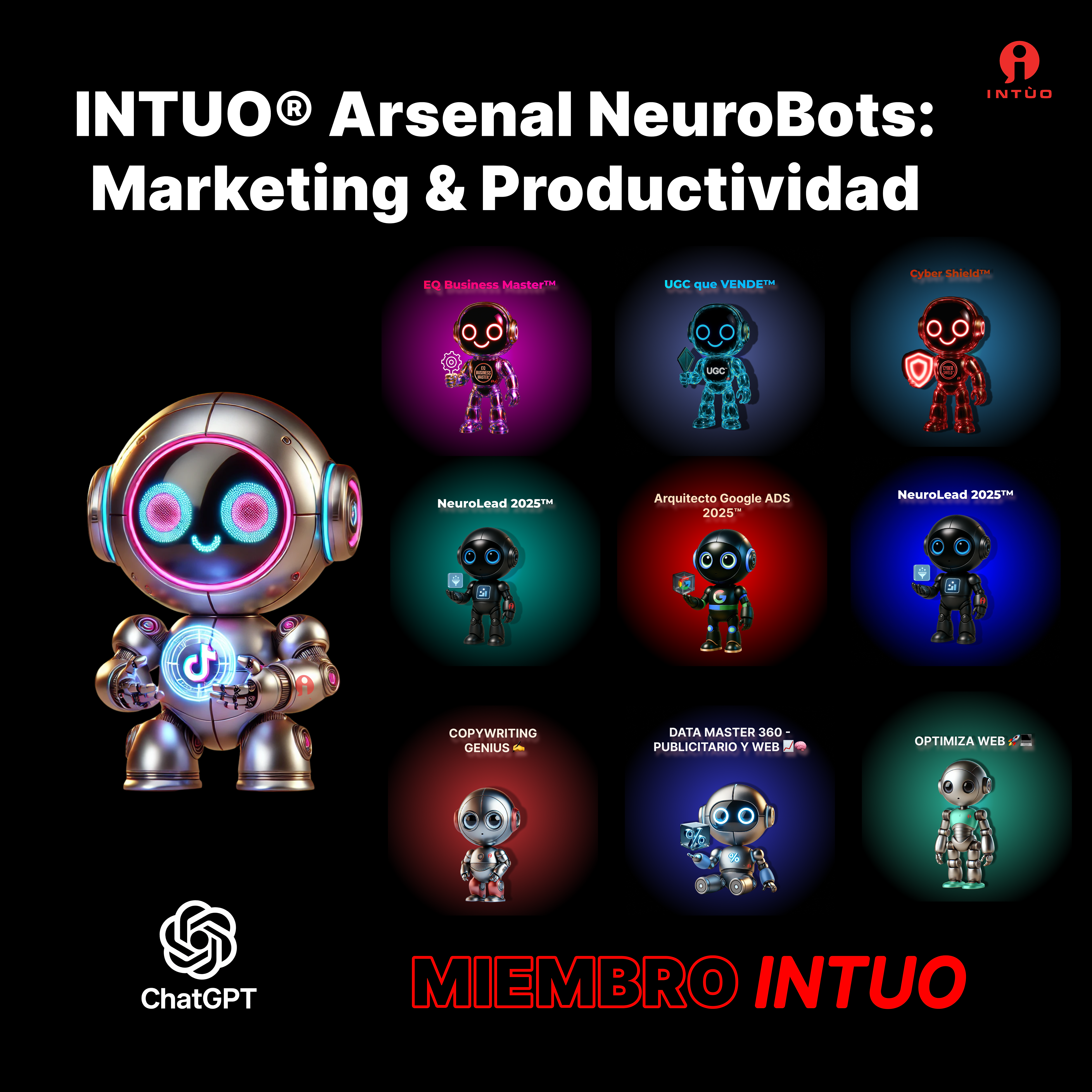 INTUO® Arsenal NeuroBots: Marketing & Productividad