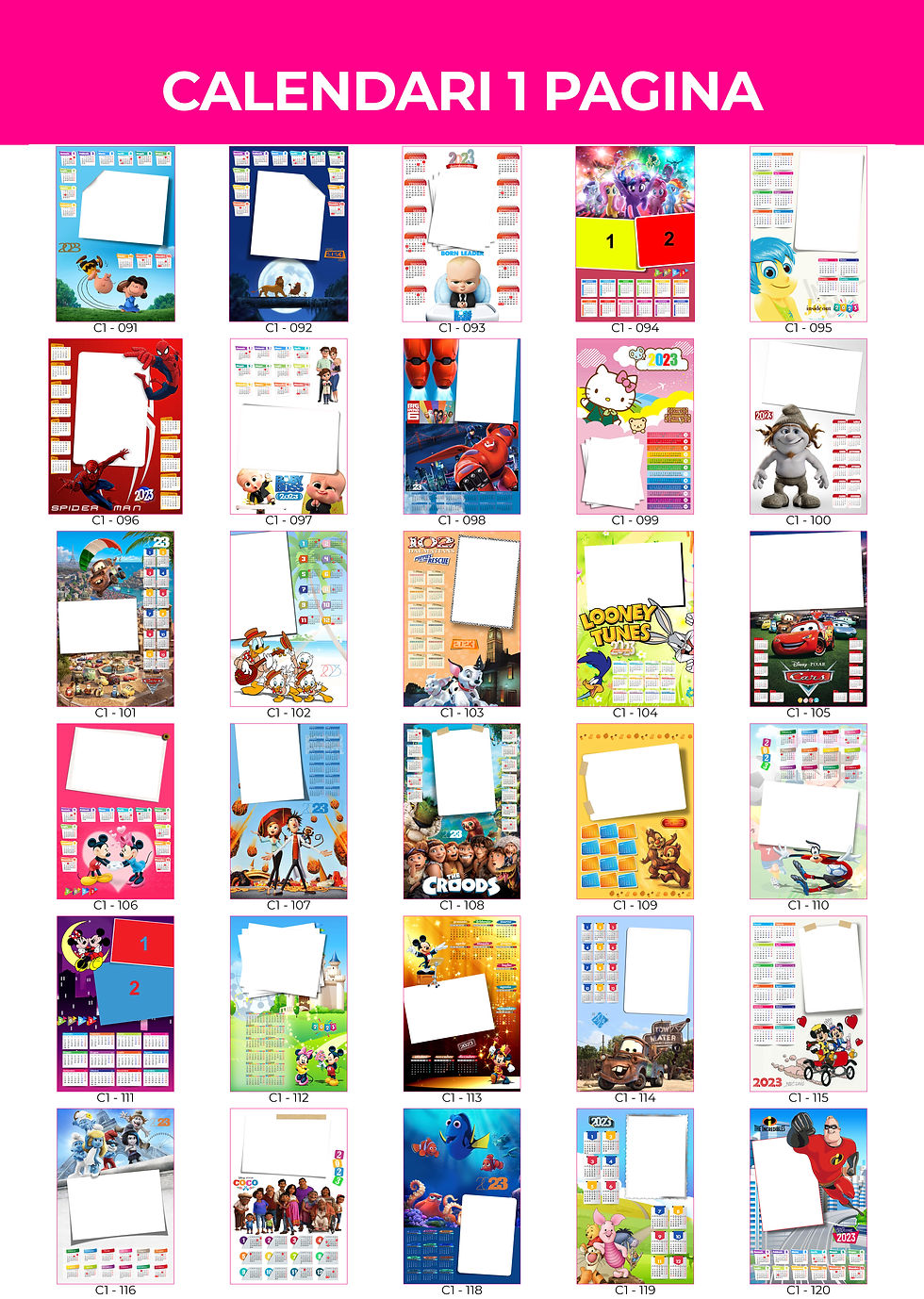 Miniatura: Calendari 1 foglio