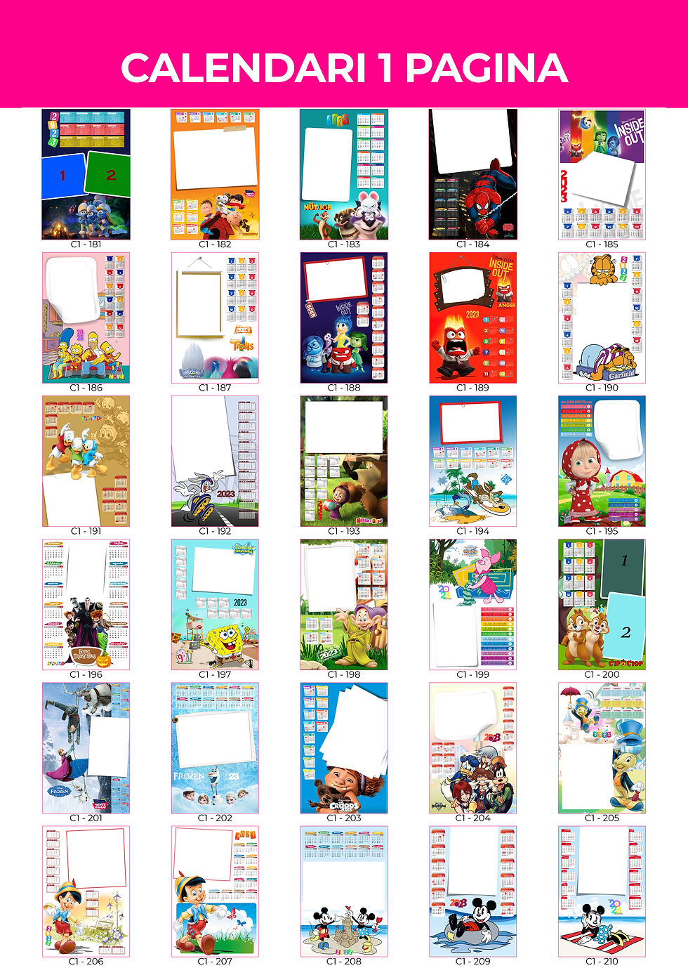 Miniatura: Calendari 1 foglio