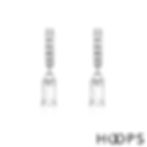 stone set silver huggies earrings