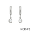 Miniatura: Sterling Silver Mini Pear Drop Huggies