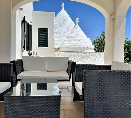 Shade and relaxation area of veranda