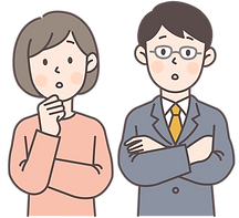 スーツを着た男性と女性のイラスト