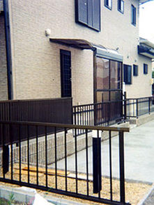 施工事例の柵、外構