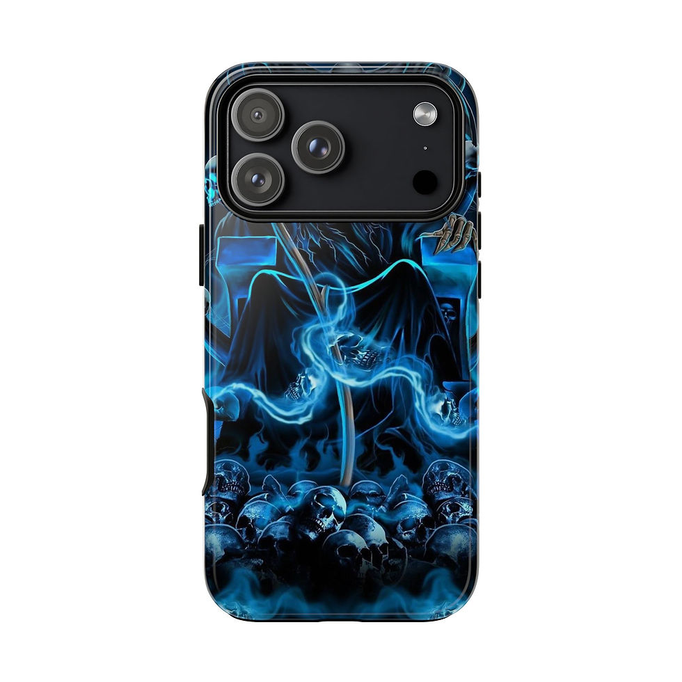 Thumbnail: Phone Case - Blue Ghost Rider Skull Tough Protective Cover