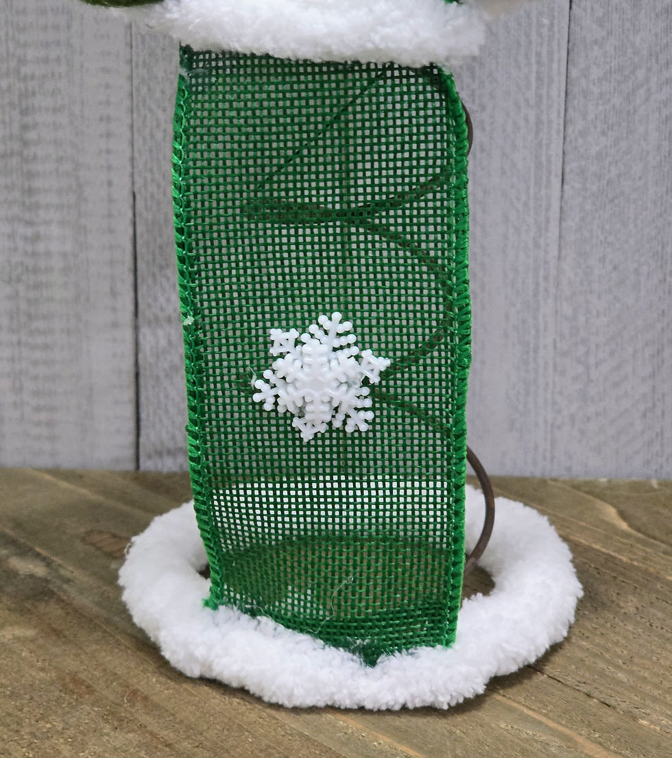 Thumbnail: Christmas Gnome Decor on Repurposed Bedspring Holiday Tree Topper & Table Center