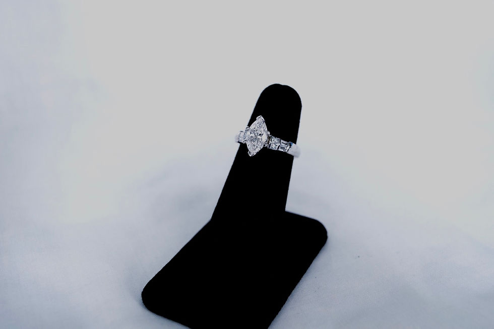 Thumbnail: Marquee Shape Diamond Engagement Ring