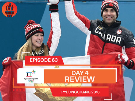 Canada celebrating curling medals in PyeongChang