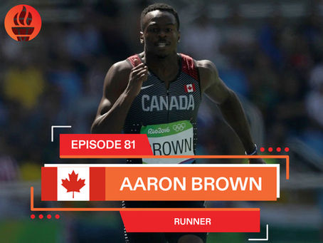 Aaron Brown sprinting at the Olympics