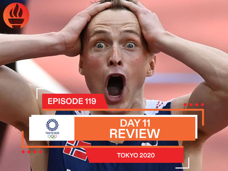 Jakob Ingebrigtsen celebrates winning gold tokyo 2020