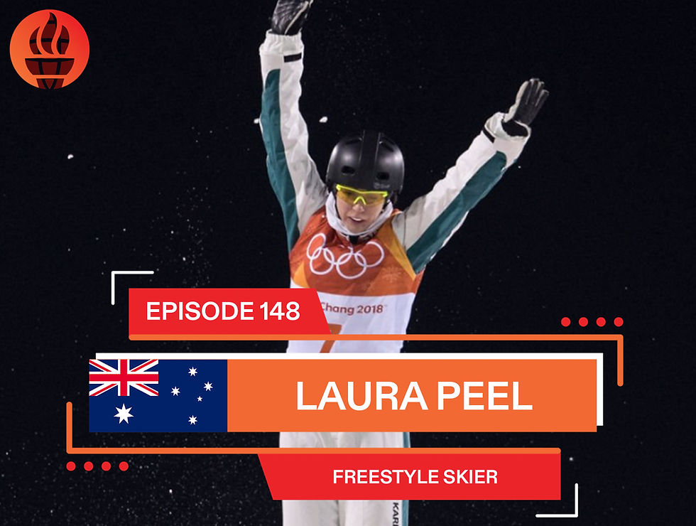 Laura Peel in air at PyeongChang