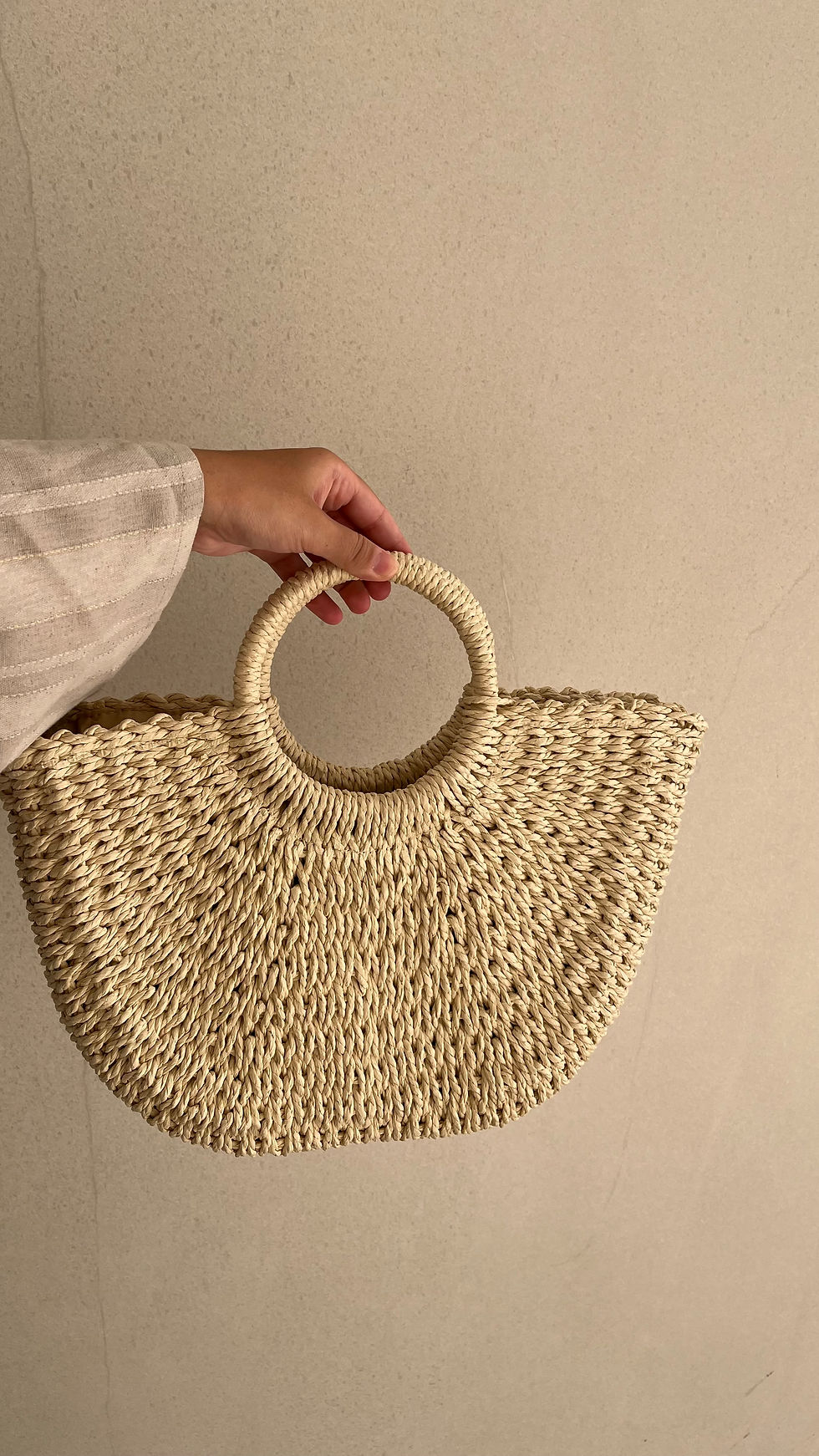 Thumbnail: Sac en paille, sac fait main, sac à main 
