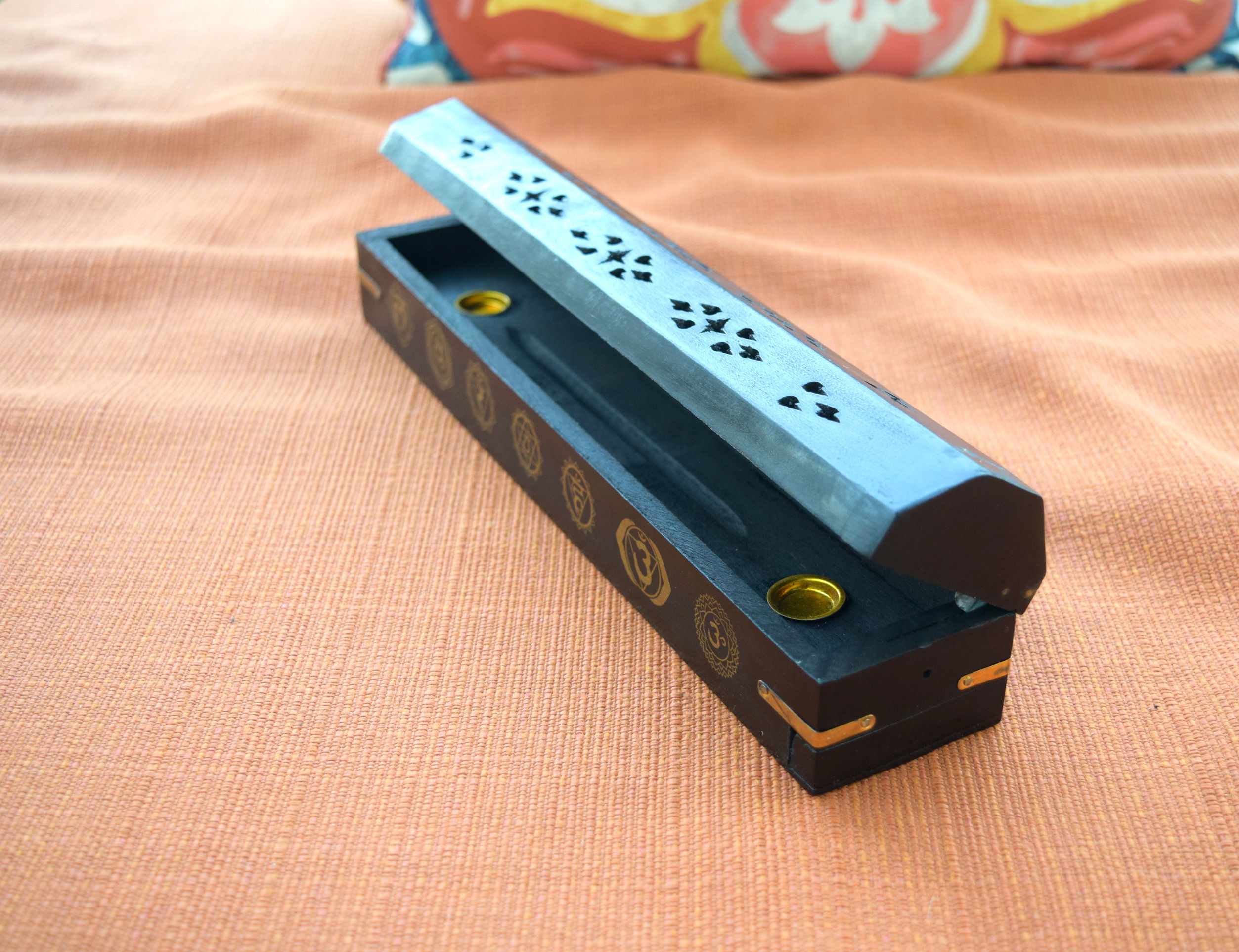 7 Chakras Coffin Incense Holder
