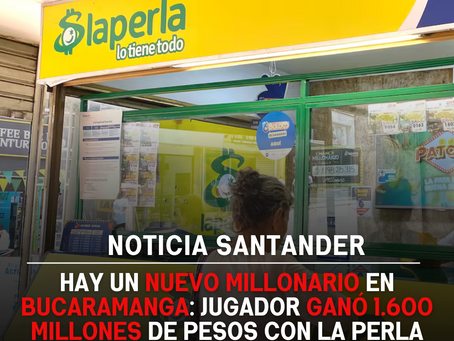 Hay un nuevo millonario en Bucaramanga: jugador ganó 1.600 millones de pesos con La Perla