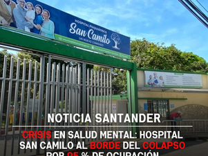 Crisis en salud mental: Hospital San Camilo al borde del colapso por 95 % de ocupación