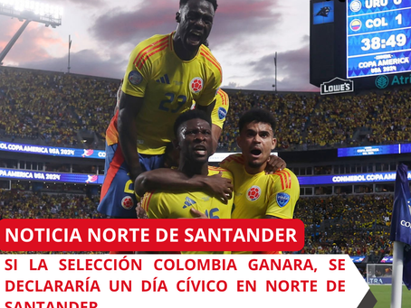 Si la Selección Colombia ganara, se declararía un día cívico en Norte de Santander.