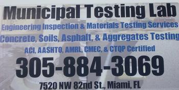 Municipal Testing Lab of FL. Inc.
