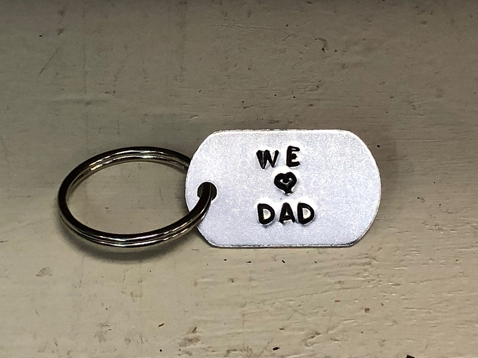 Thumbnail: Dad Stamped Dog Tag Keychains