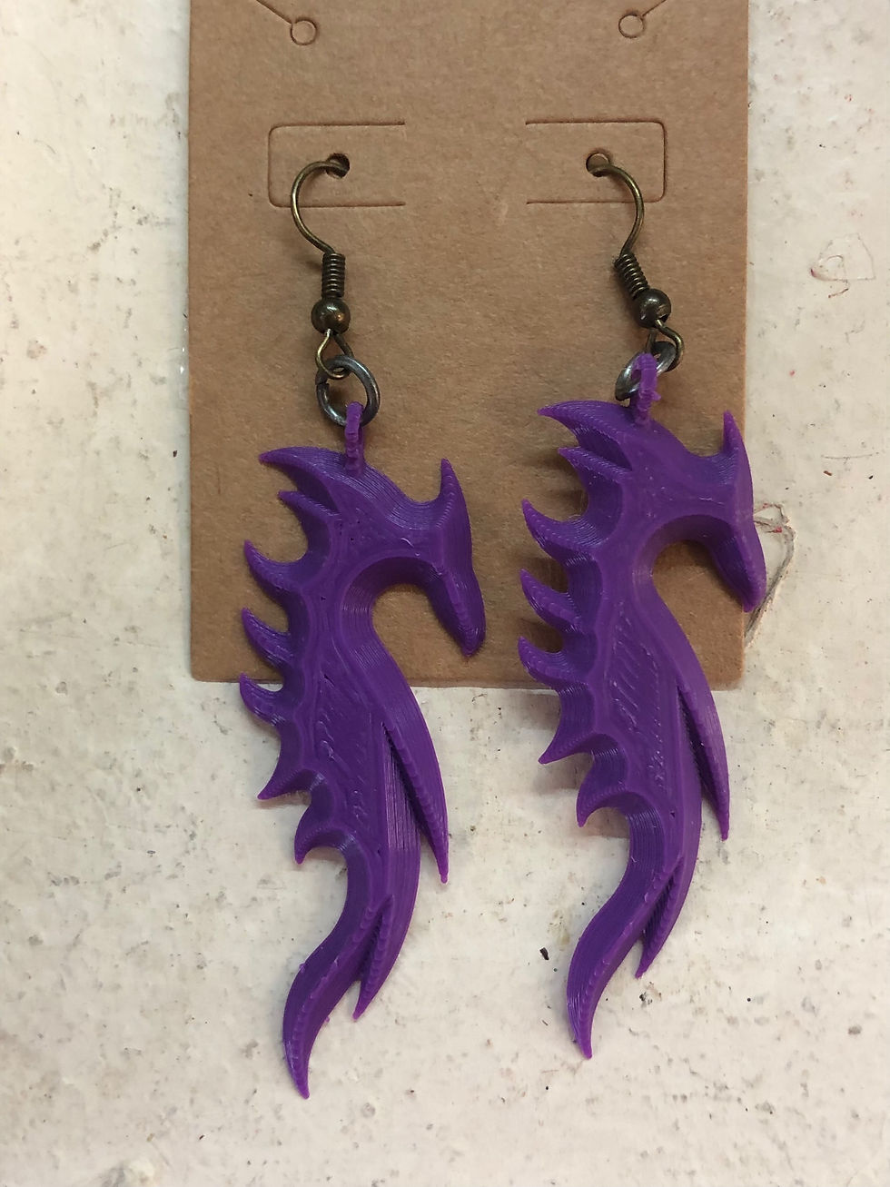 Thumbnail: 3D Printed Dragon Earrings