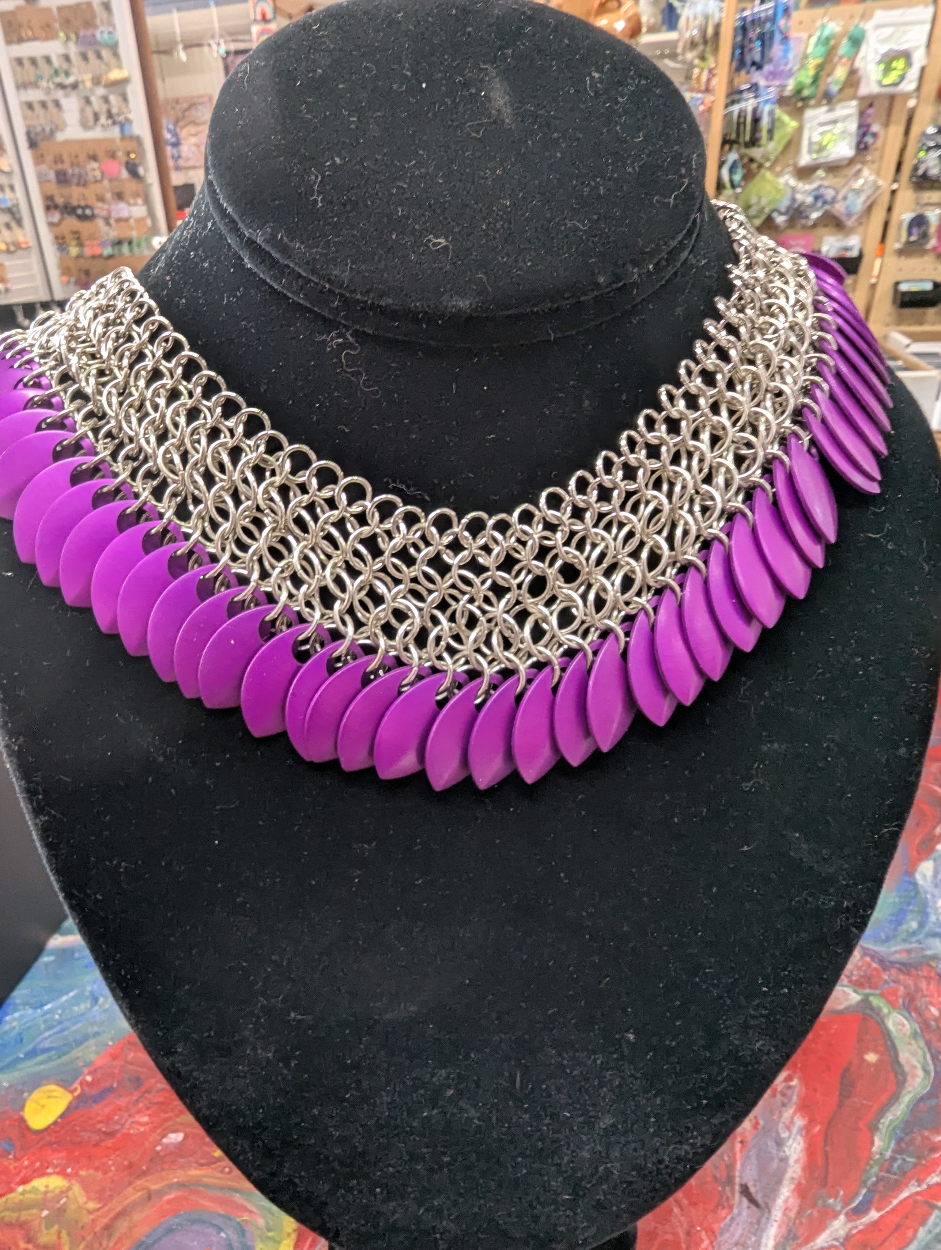 Purple Scalemaille Necklace