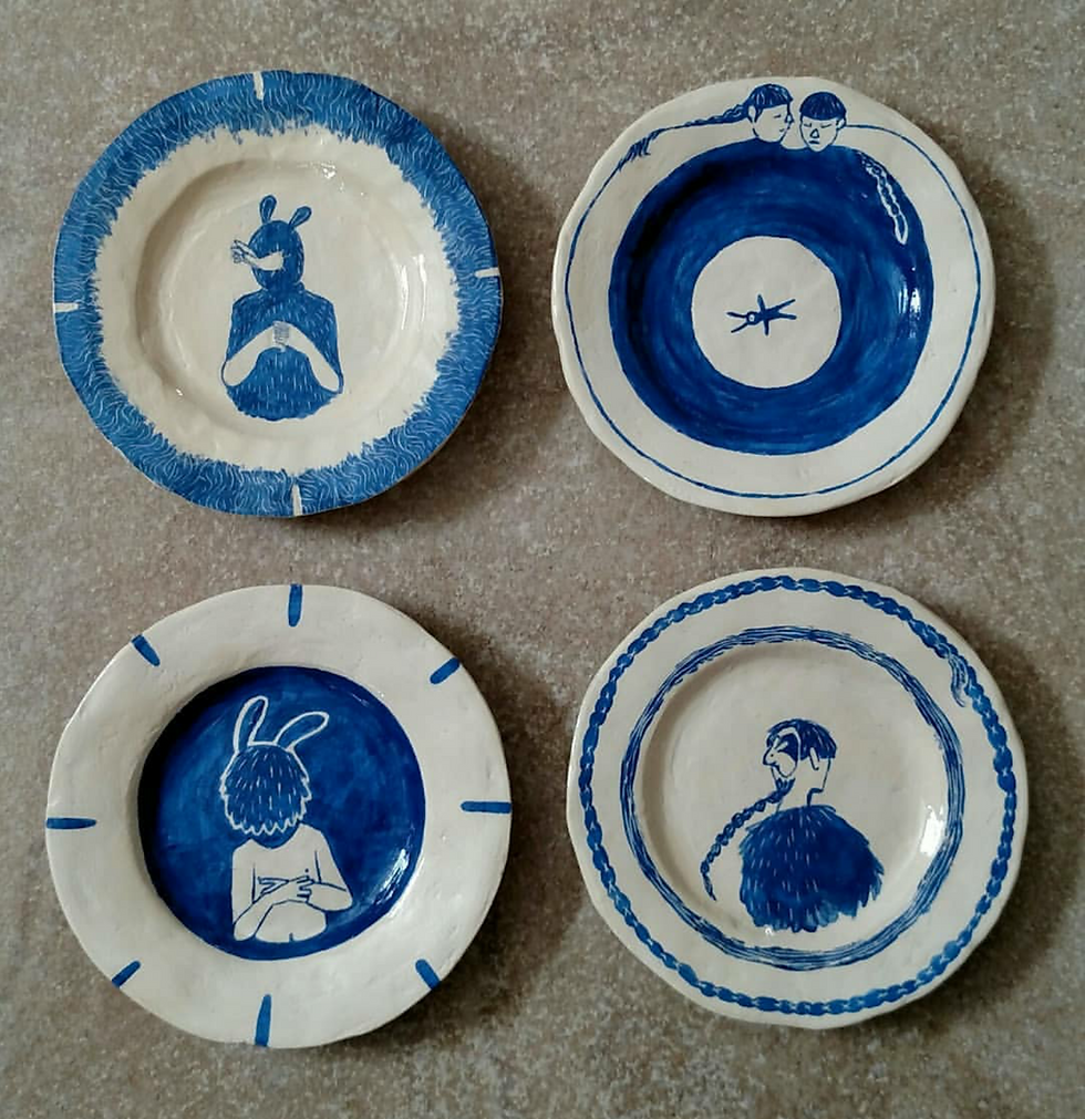 Blue Ouroboros Dinner Set