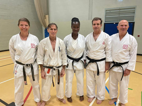 Soncho Karate Cheltenham and Gloucester dojos at the seminar with Rick Hotton Sensei and Scott Langley Sensei