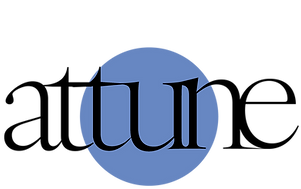 Attune logo with blue sphere in the background