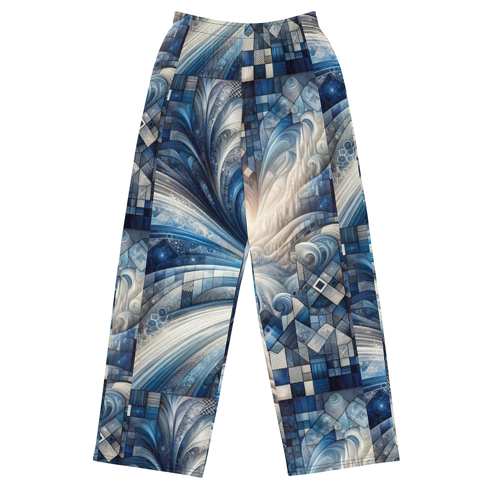 All-over print unisex wide-leg pants
