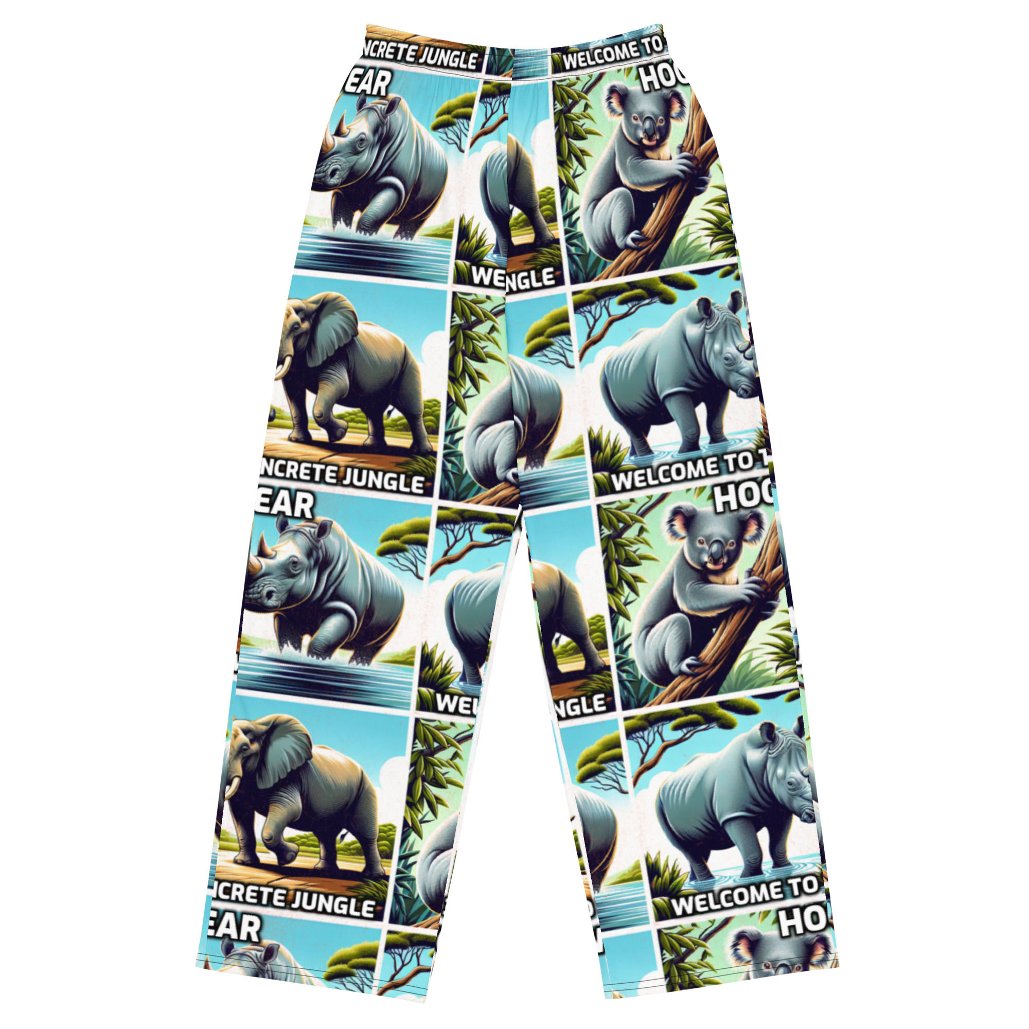 All-over print unisex wide-leg pants