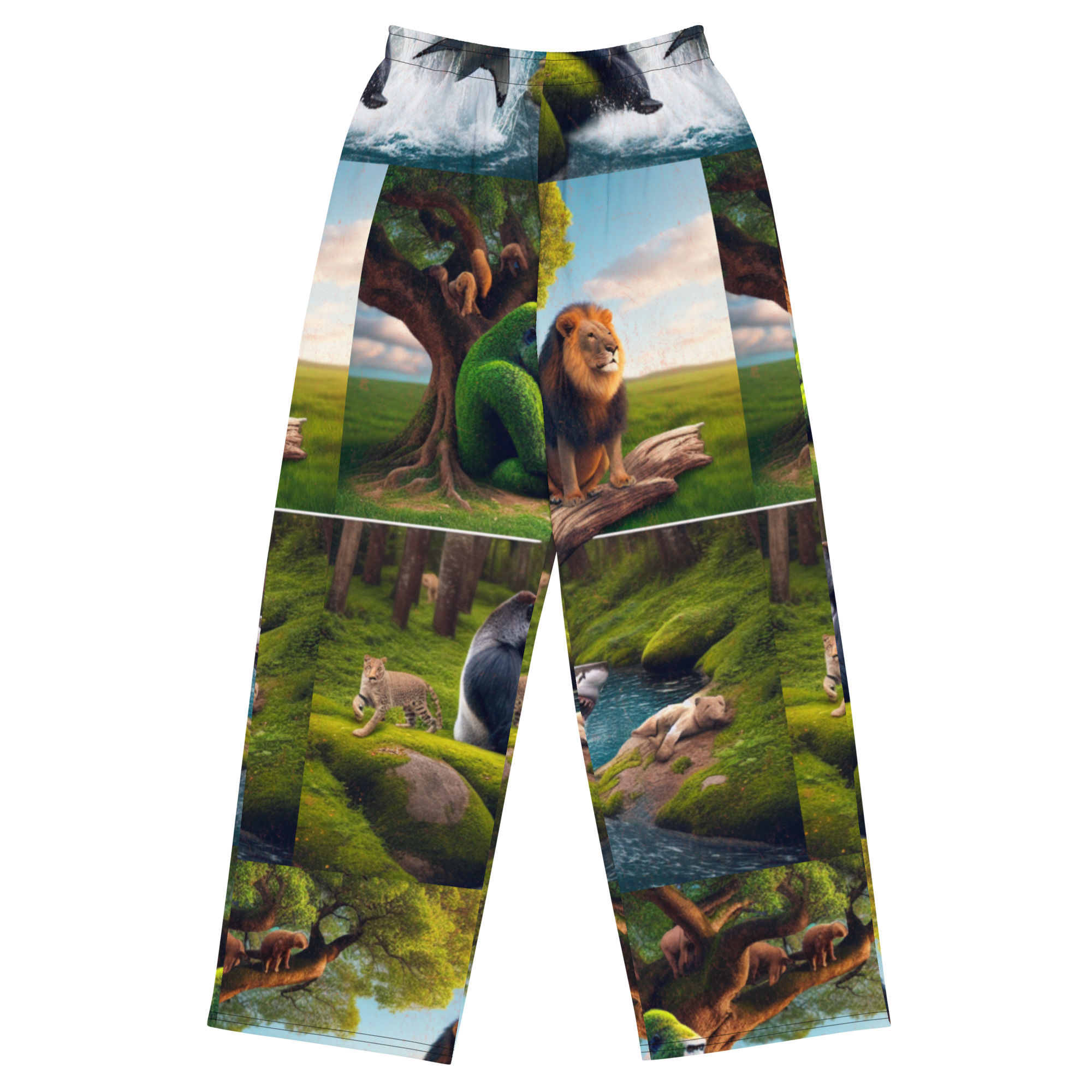 All-over print unisex wide-leg pants