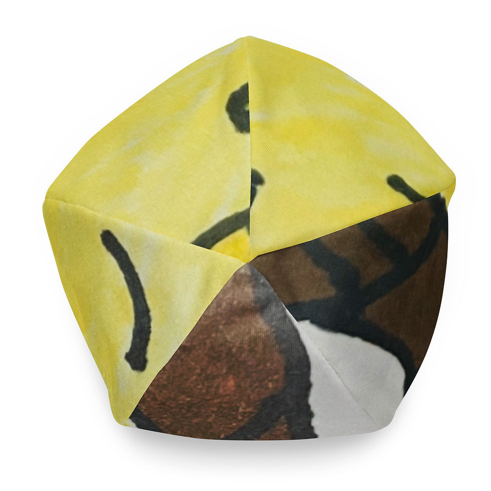 Thumbnail: All-Over Print Beanie (Yellow Cat)