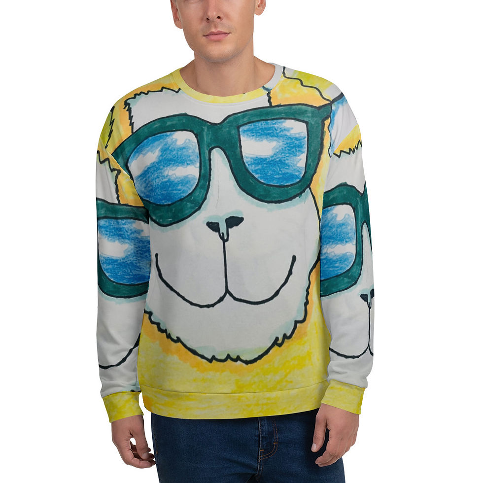 Unisex Sweatshirt ( A Cool Looking Llama)