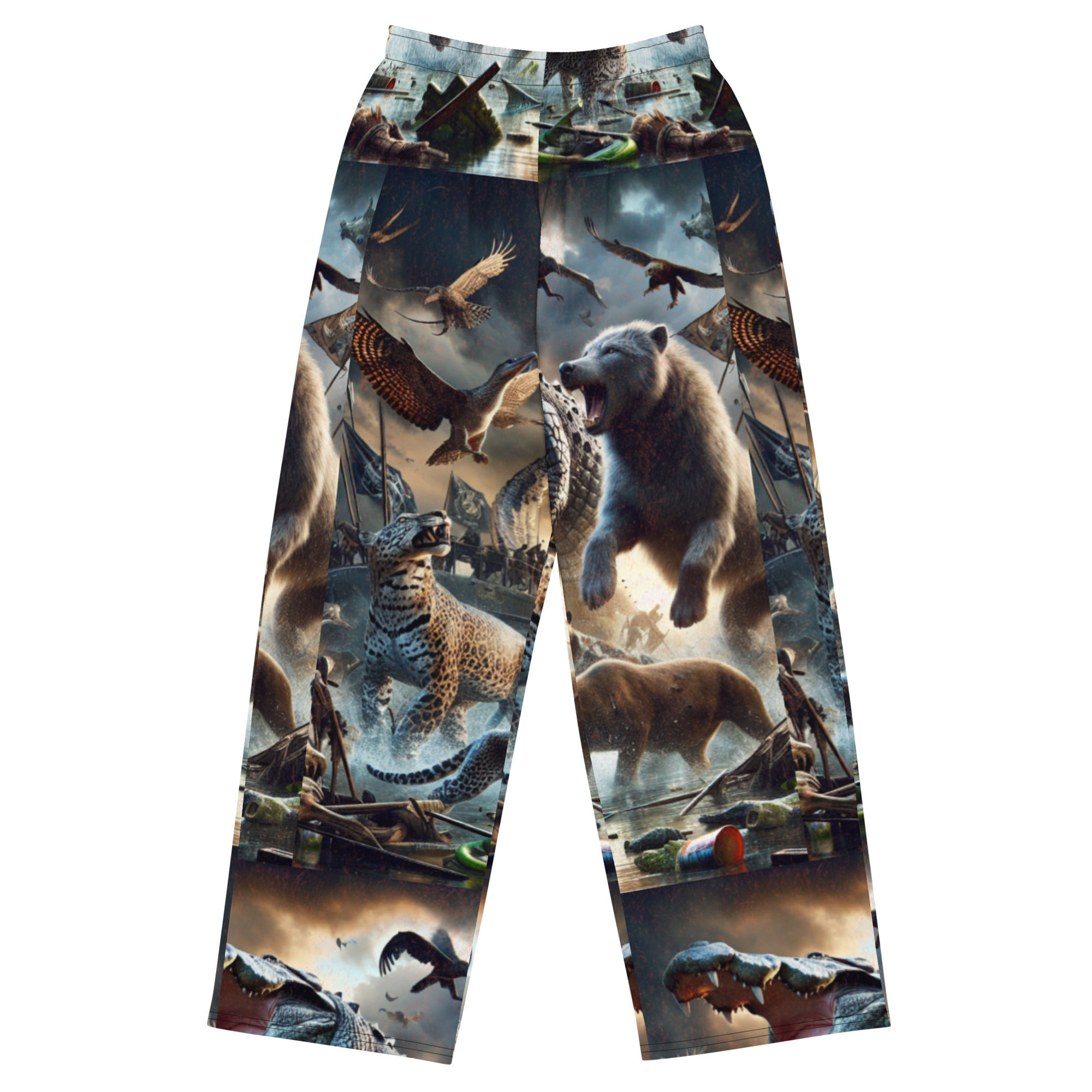 All-over print unisex wide-leg pants