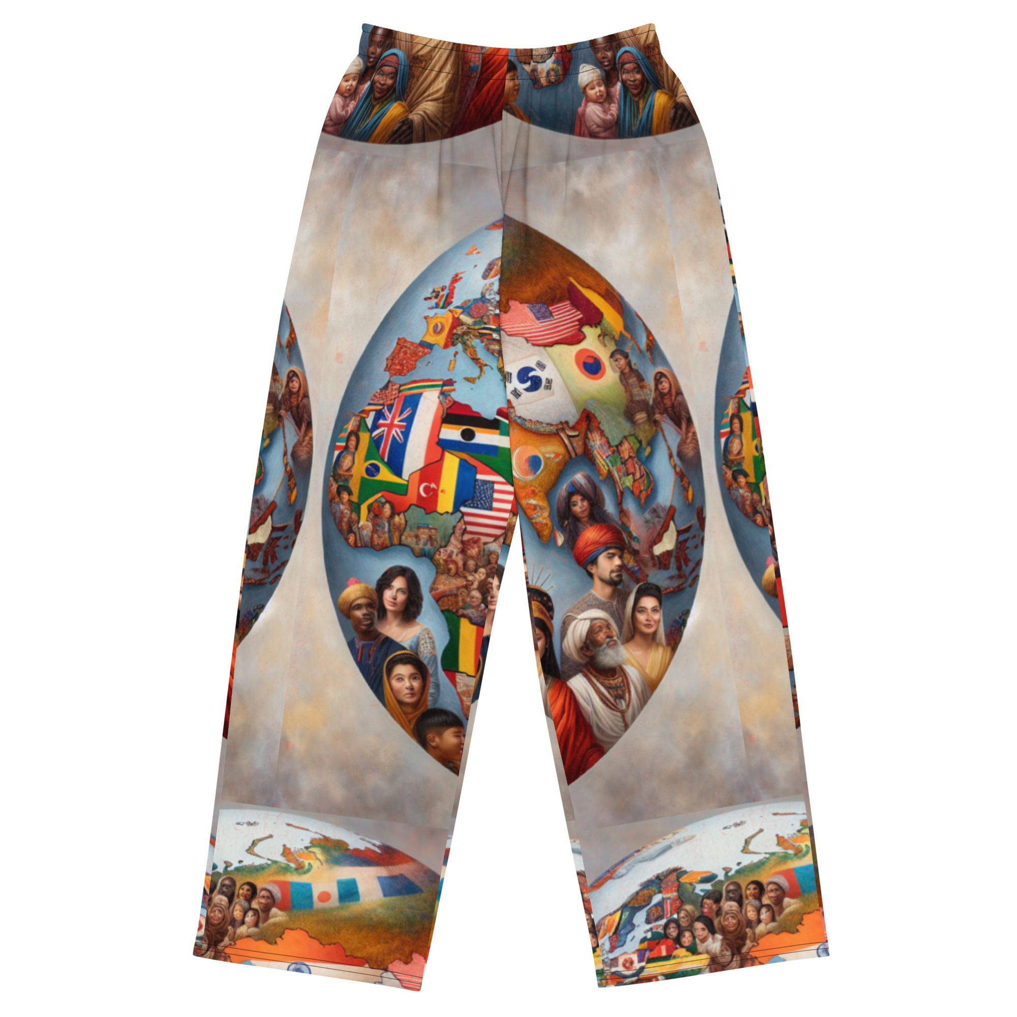 All-over print unisex wide-leg pants